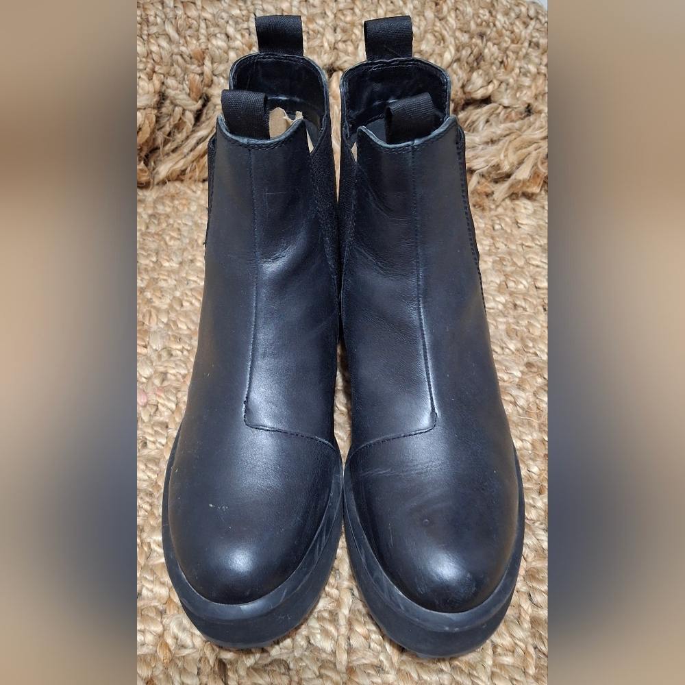 G-Star Strett Flatform Chelsea Sneakers Women 9 Black Leather Boot whymsygoth 82 - Picture 3 of 11